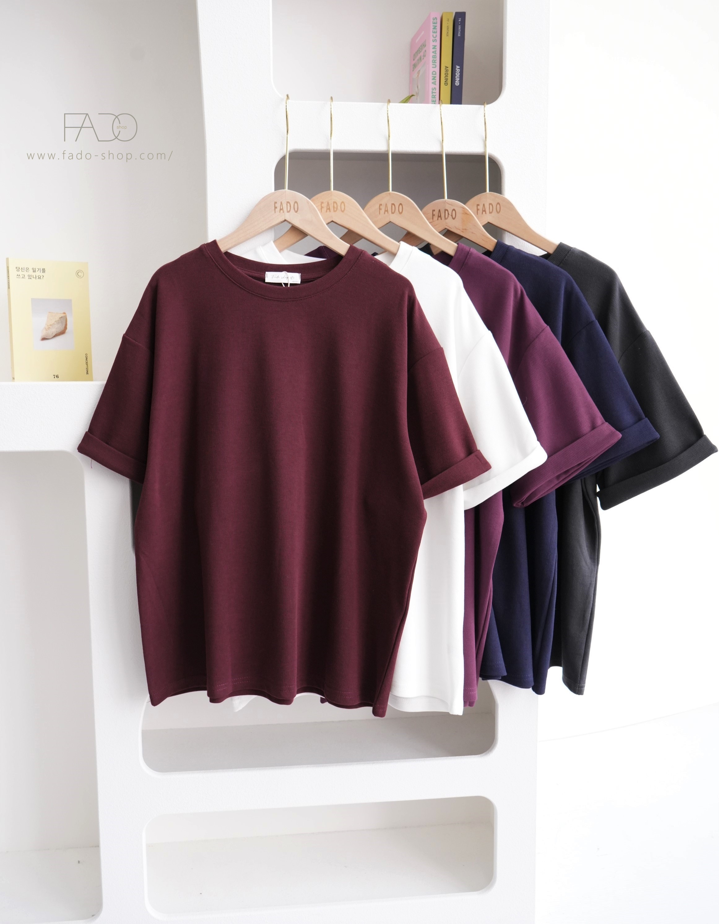 法朵Fado shop｜🌷圓領素面經典百搭寬版短袖T 0213001