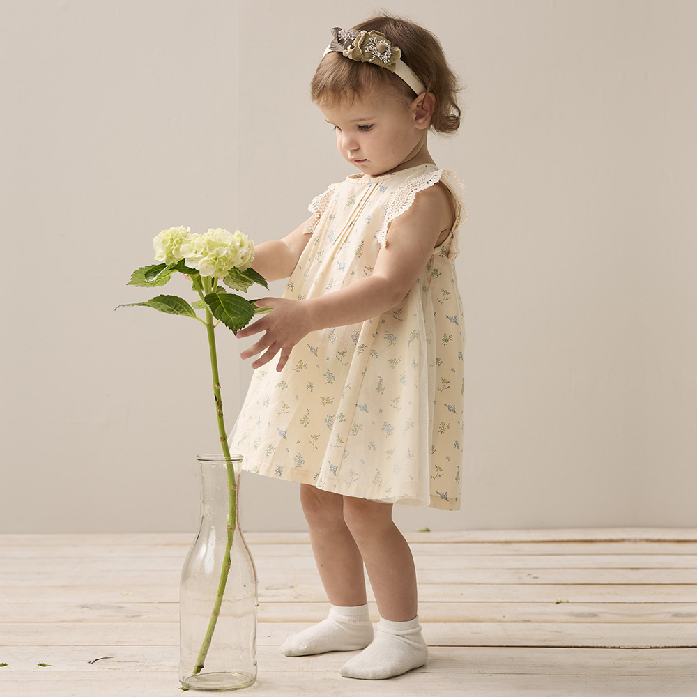 PIPPY 優雅田野印花洋裝 米白