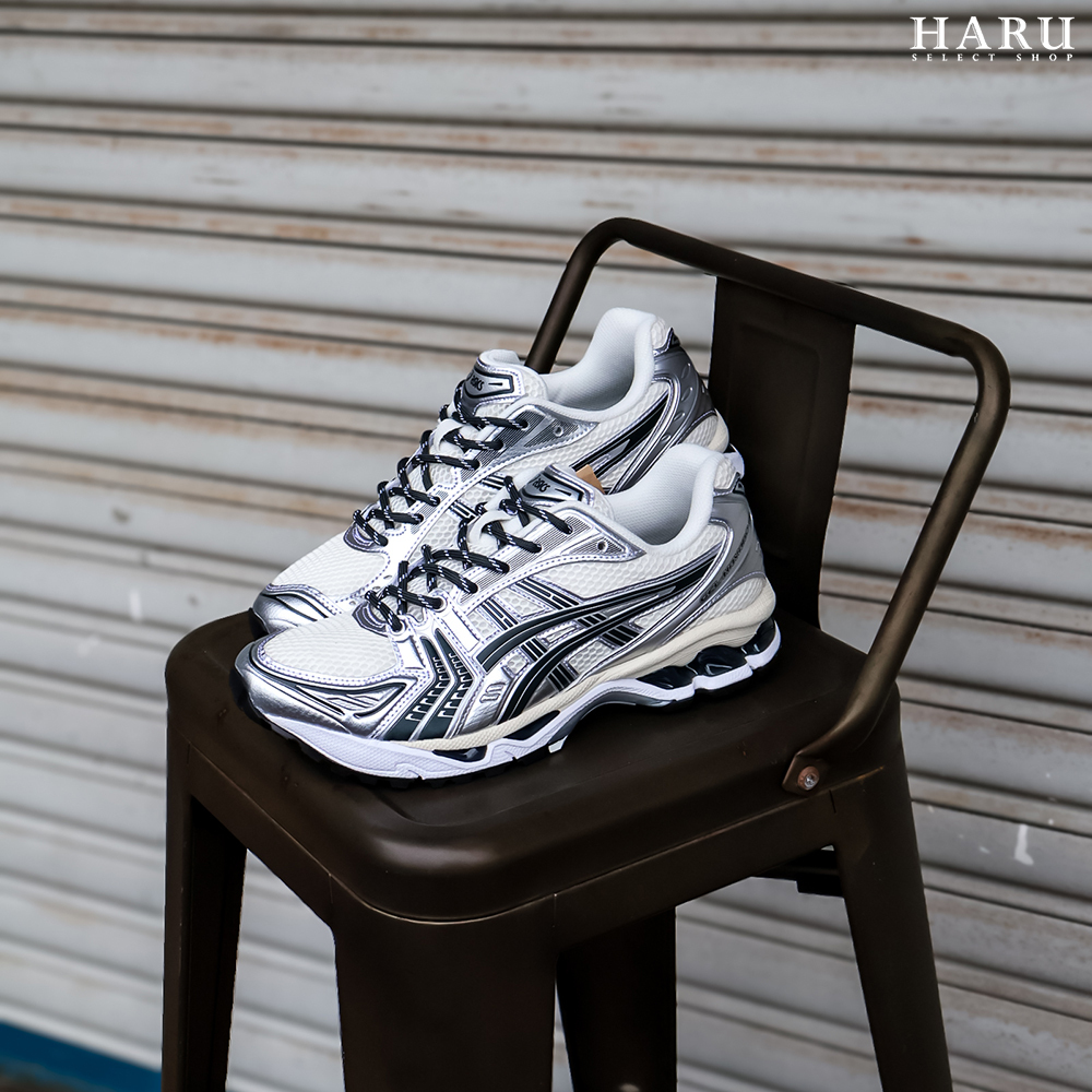 Kith x asics Vintage Tech Gel Kayano 14 "Cream/Scarab" 深綠 奶油白 白綠銀 慢跑鞋 復古休閒鞋 1203A566-100