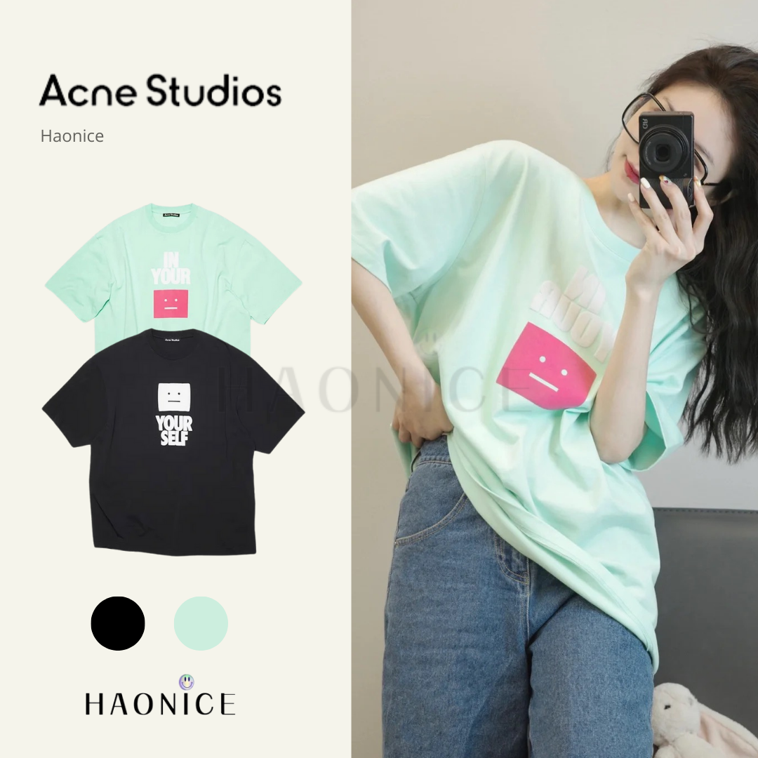 Acne Studios 春夏新款YOUR SELF 發泡笑臉 字母表情 短袖 短T