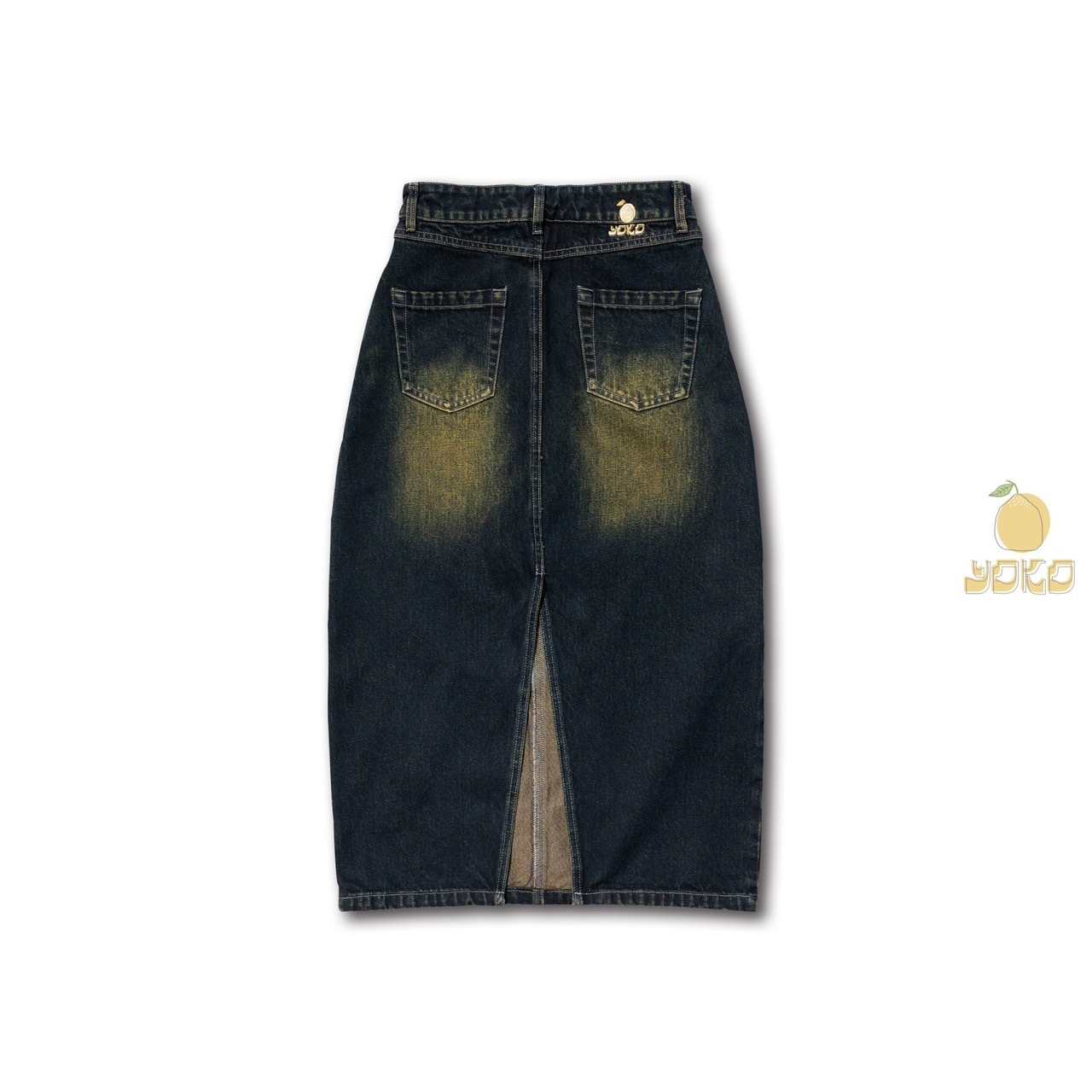 YOKO 抽鬚刷色窄裙