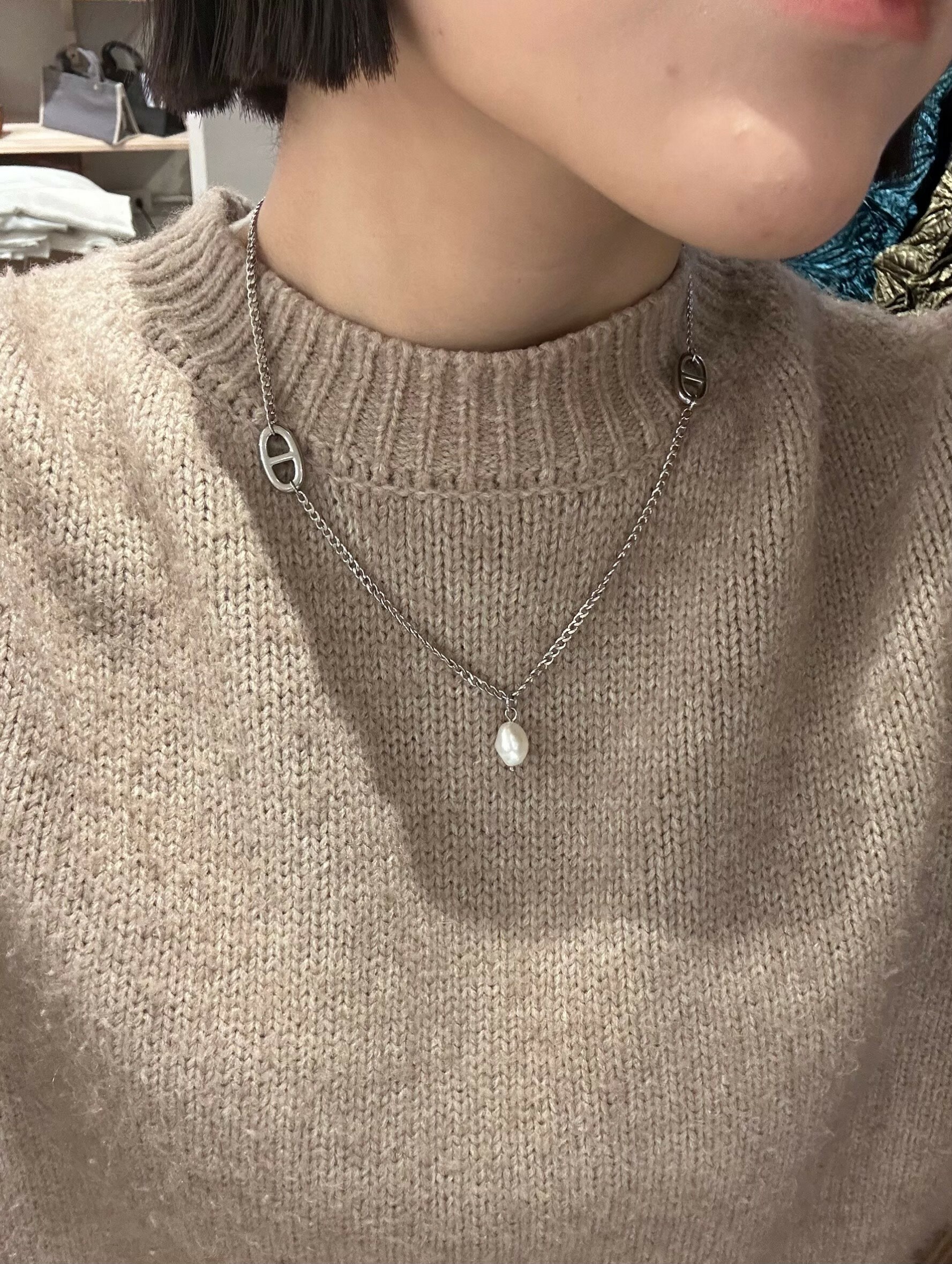 [justar] anchor necklace(silver) | NO.69