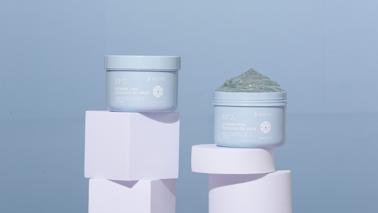 藍色的BP2酵素冷膜，主打溫和去角質，用酵素代謝。