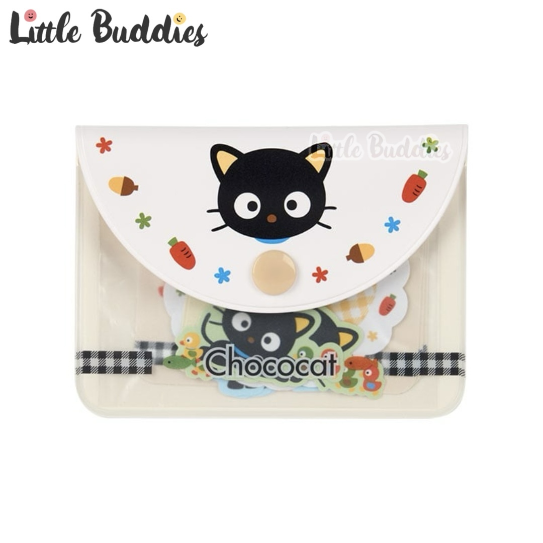 日本 Sanrio 貓貓系列 - 貼紙連收納袋套裝