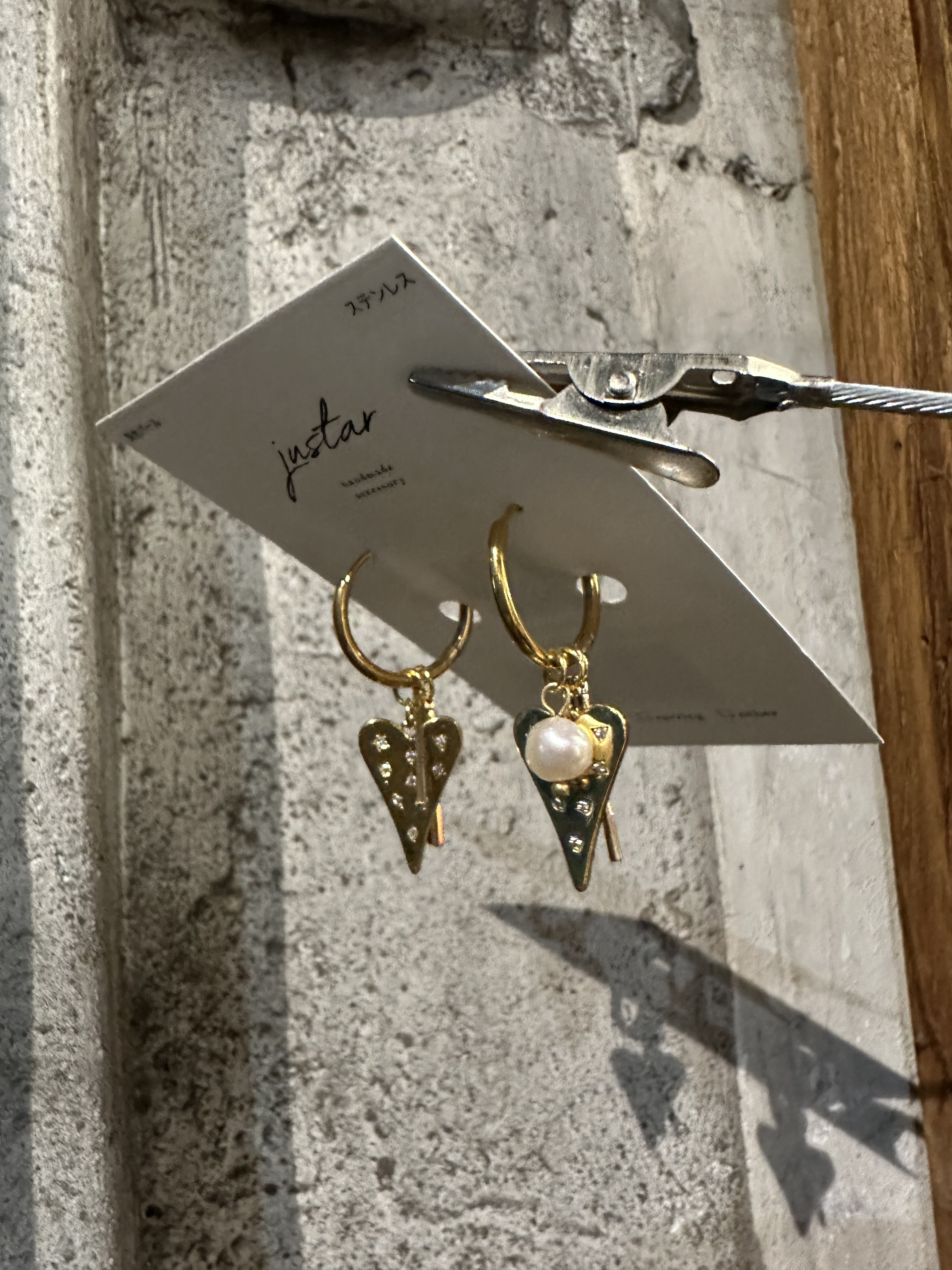 [justar] cubic zirconia heart hoop | 可拆式掛墜 | NO.62