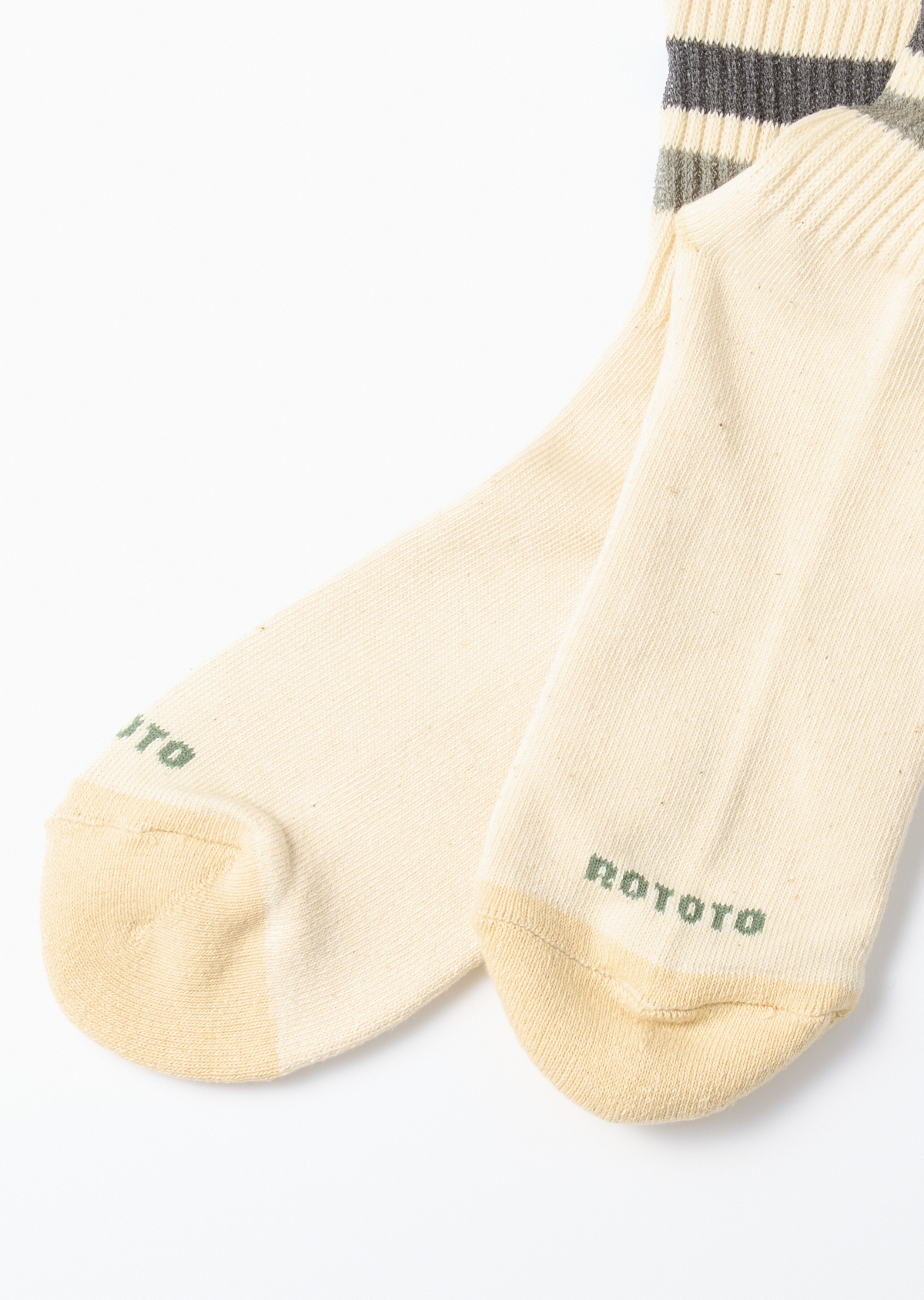 ROTOTO 米底條紋中長襪 BLUE/ORANGE B/O : L