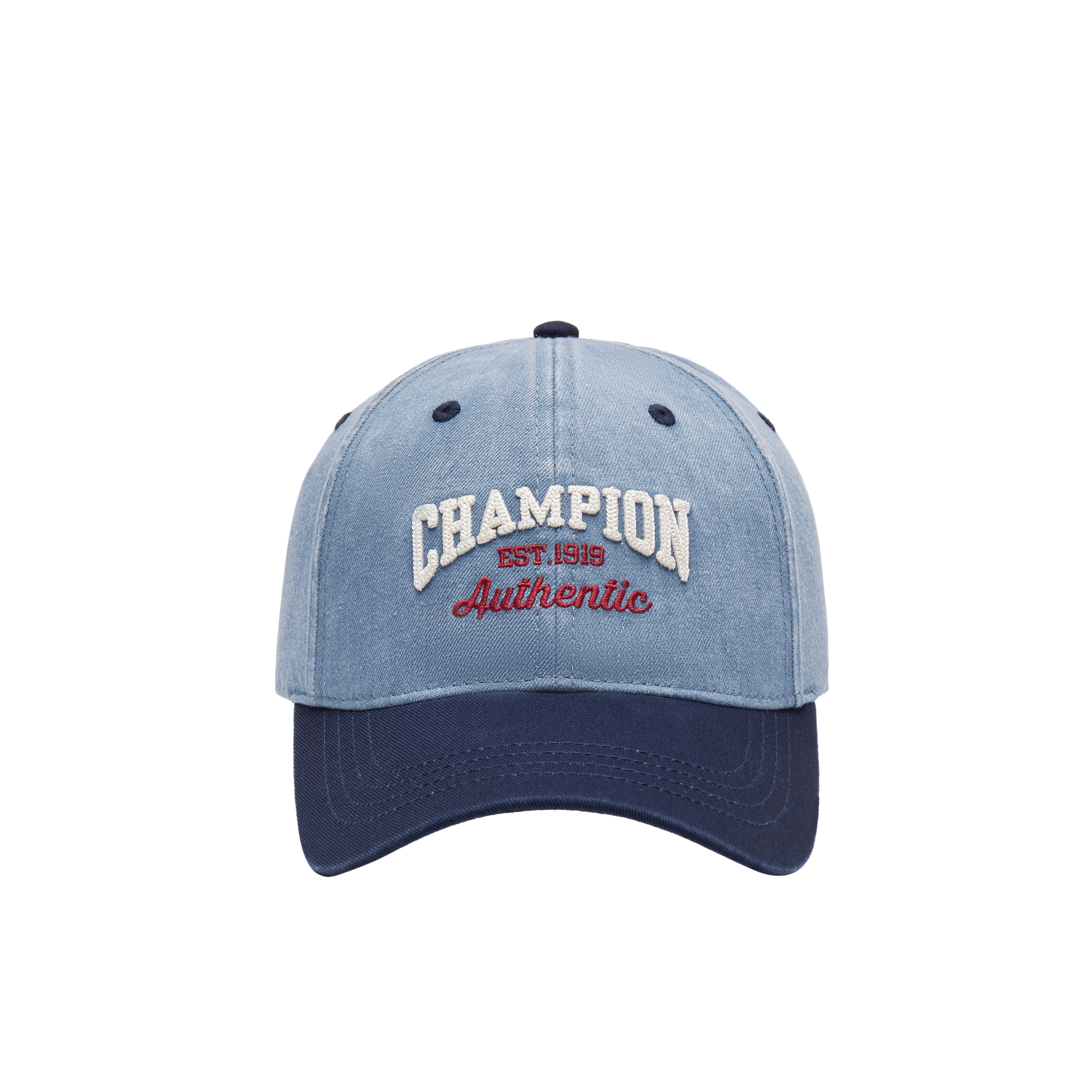 中性-學院風刺繡棒球帽-水洗丹寧-（U5AACCU01M2）