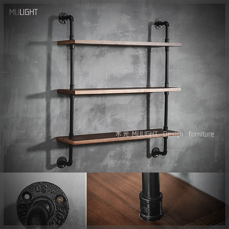 LOFT水管造型實木多層架組|可訂製