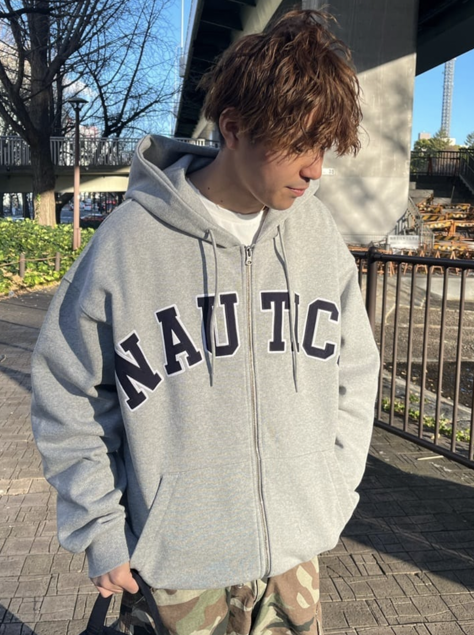 預訂 | Nautica Japan Arch Logo Sweat Zip Hoodie 外套
