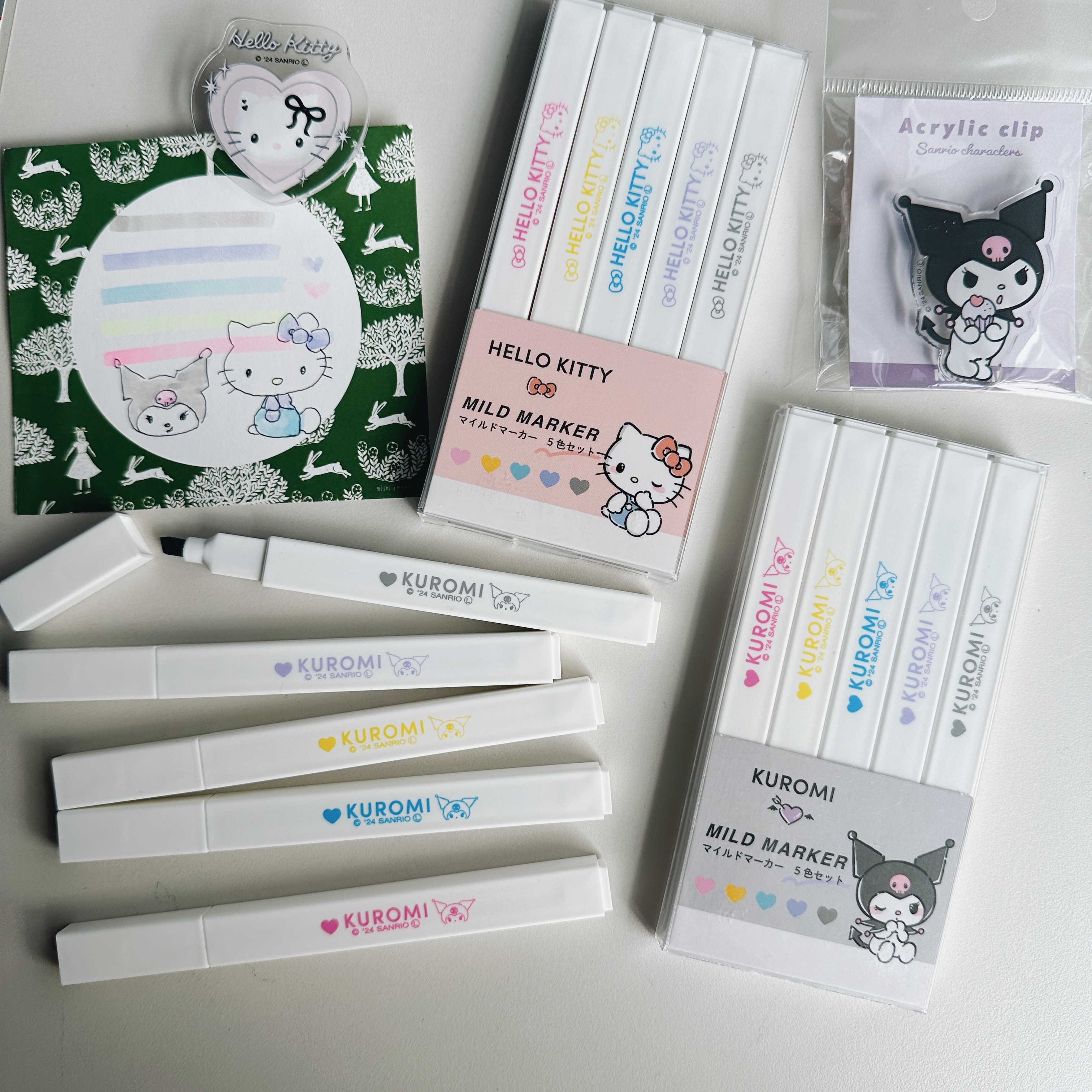 三麗鷗限定 5入組 淡彩色螢光筆