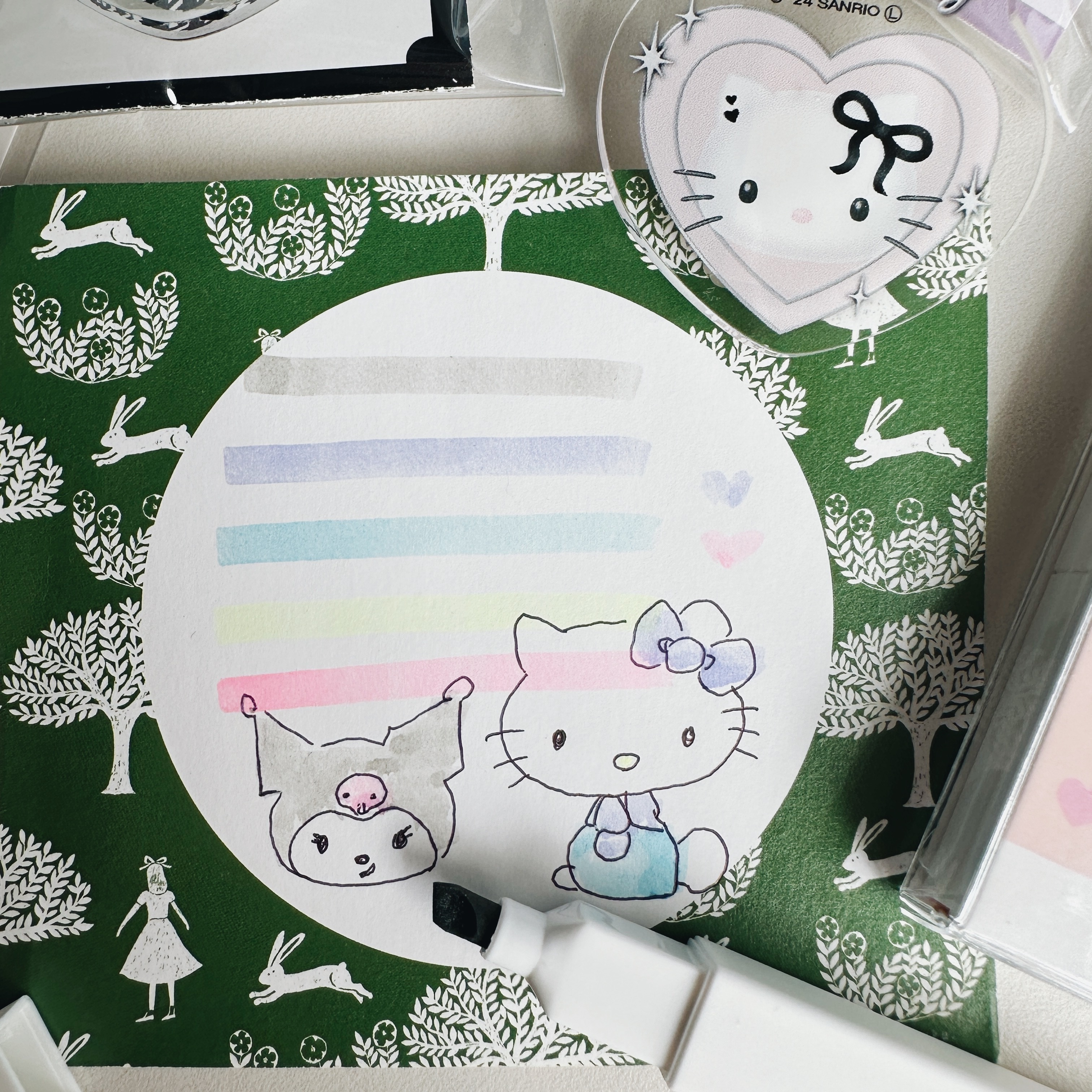 三麗鷗限定 5入組 淡彩色螢光筆