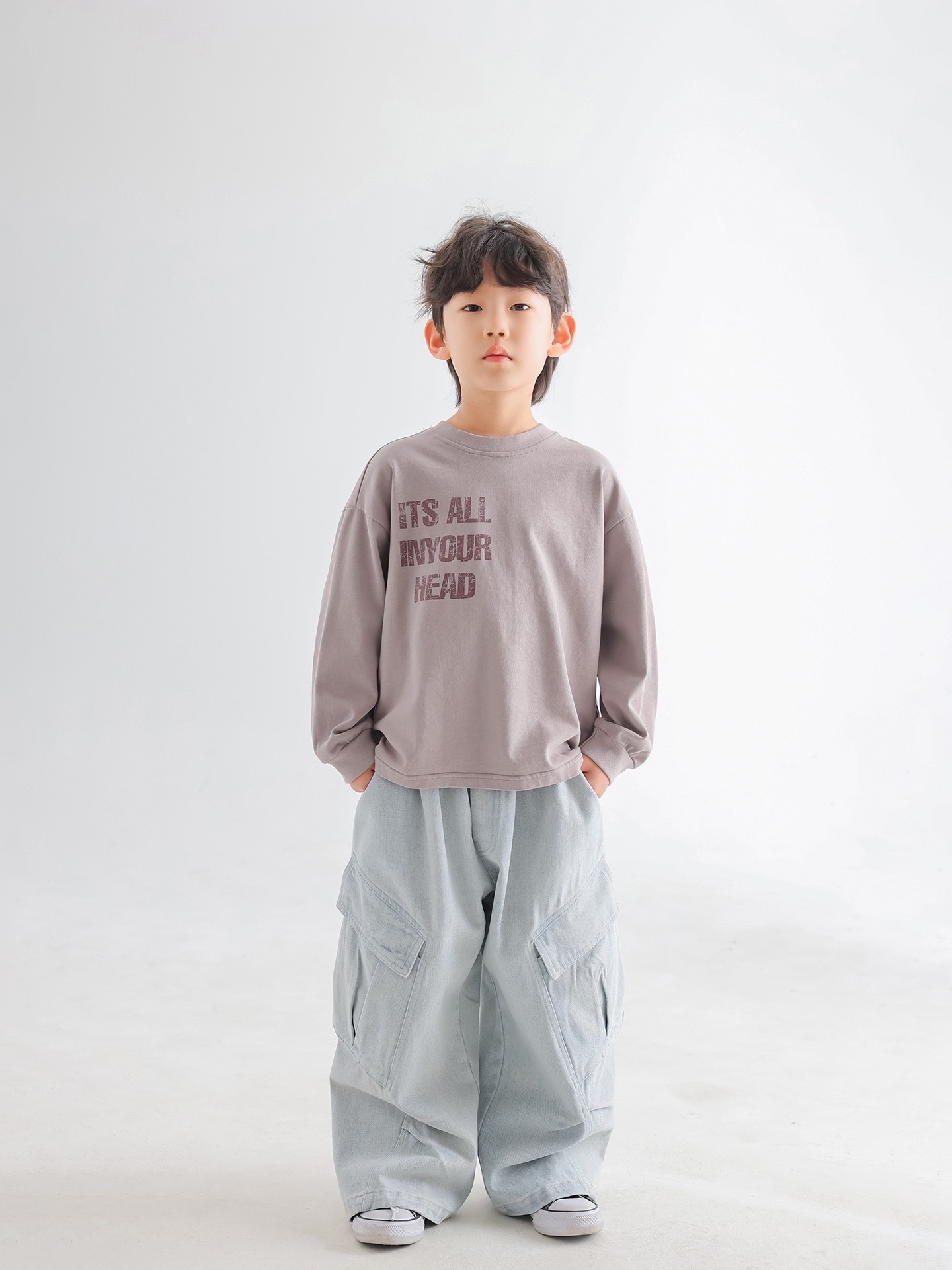 街頭感刷白牛仔褲