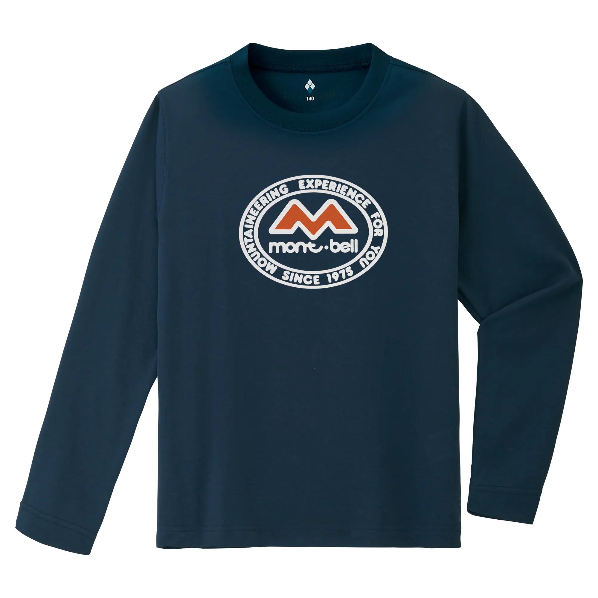 montbell: Wickron Long Sleeve T Kid's M Mark 50th 100-160【五十周年限量】