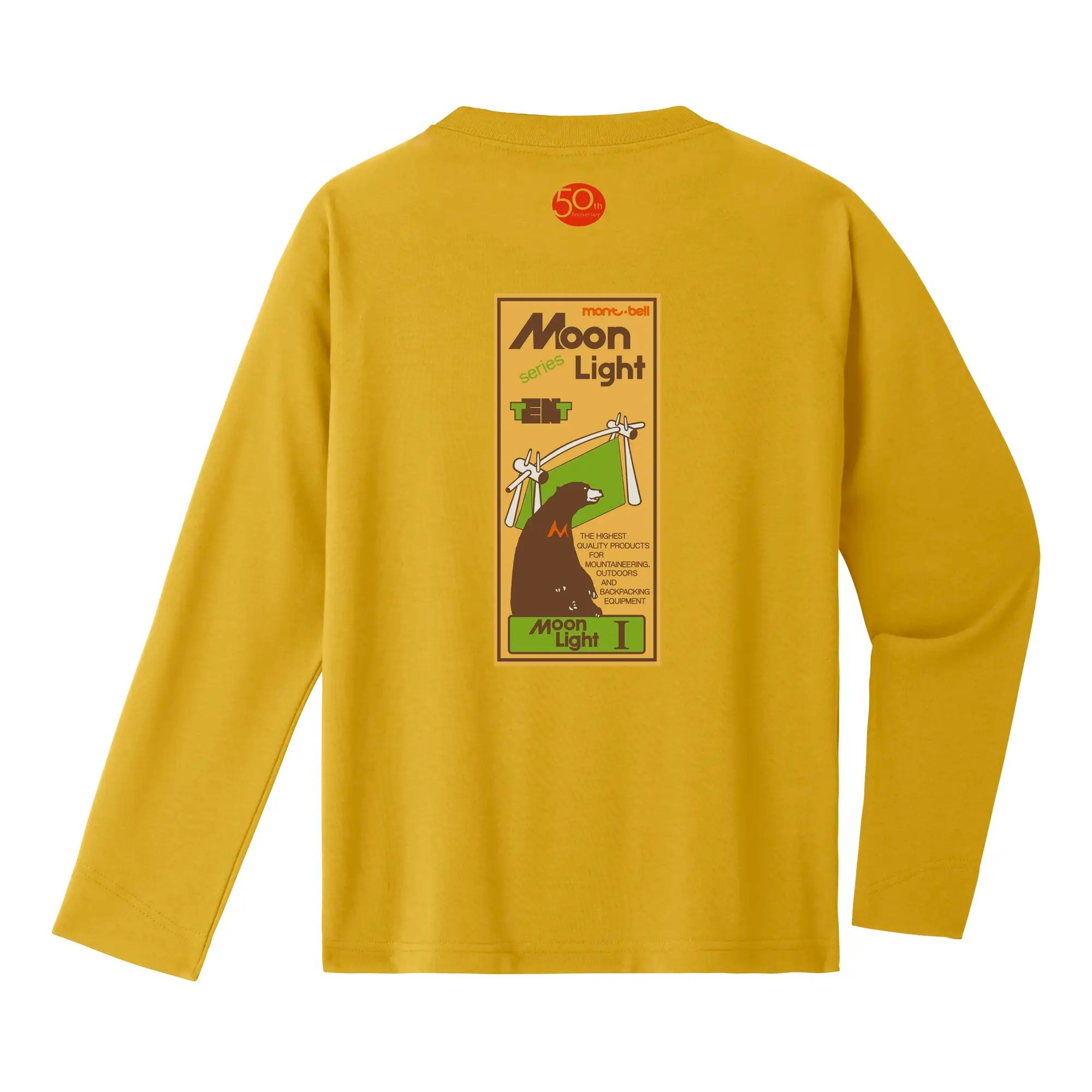 montbell: Wickron Long Sleeve T Kid's Moon Light Tent 50th 100-160【五十周年限量】