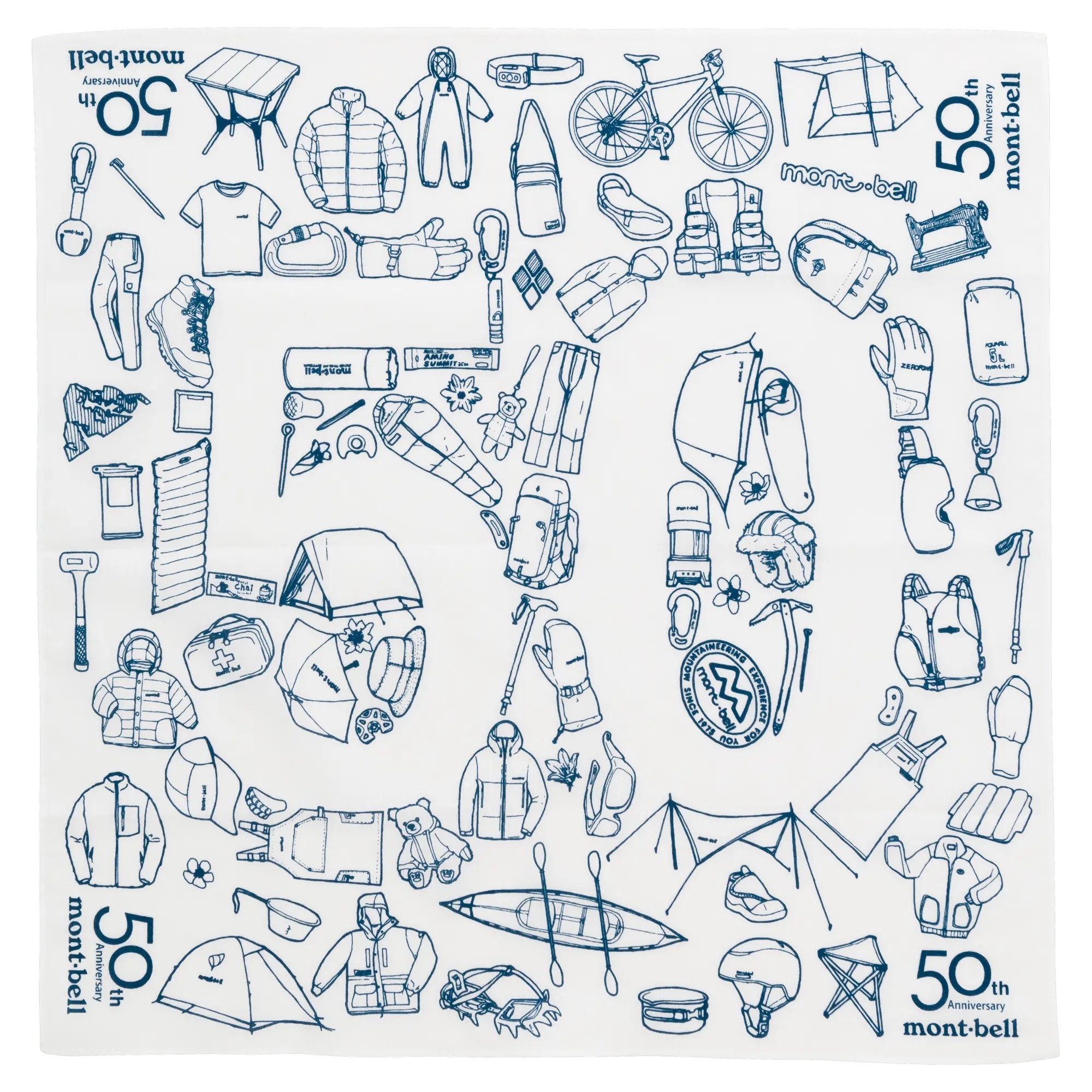 mont-bell: Bandana 50th【五十周年限量】