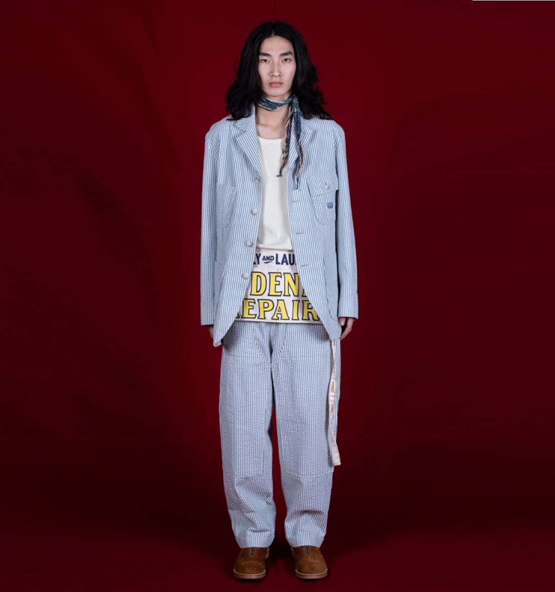 KAPITAL STRIPE LUMBER SUIT JACKET - PRE ORDER ITEM (預訂中)