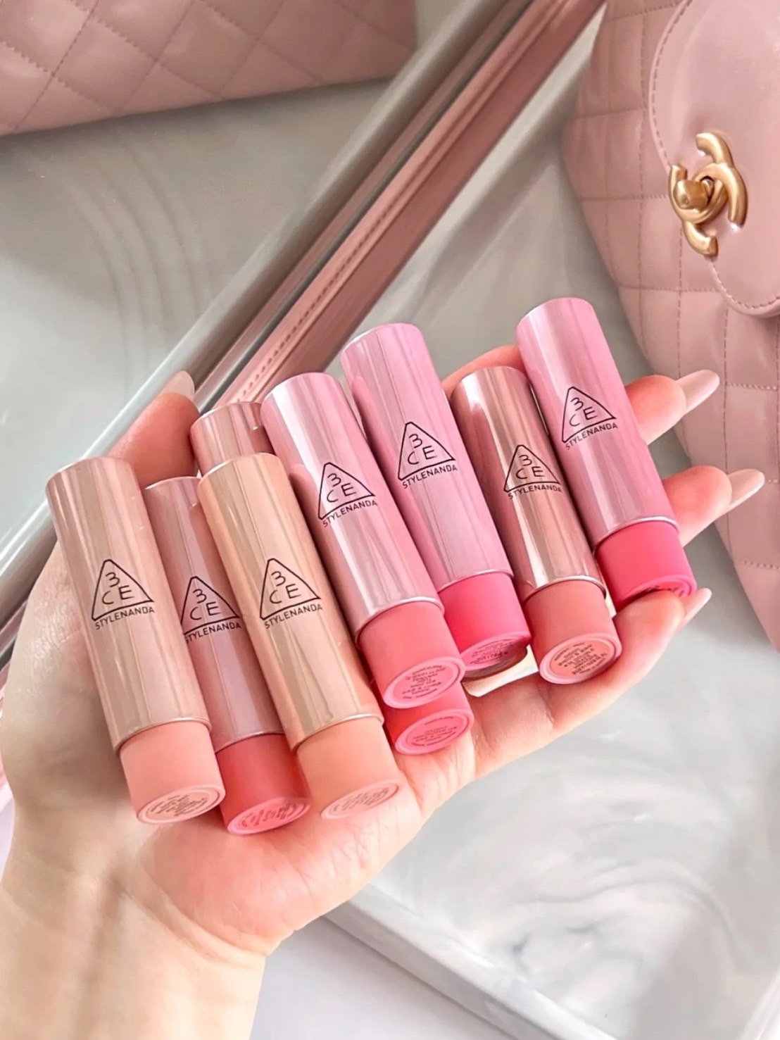 韓國3CE新品 水潤保濕 有色 護唇膏 9色