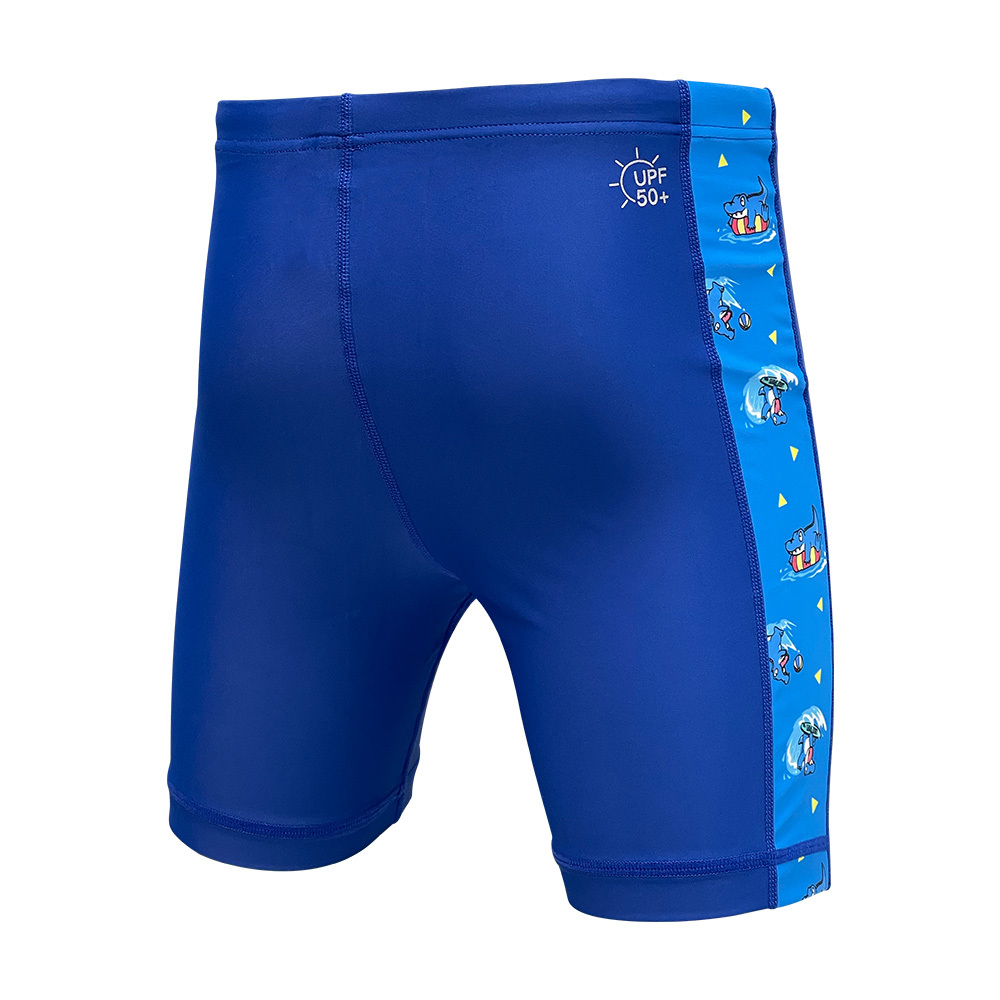 兒童數碼印花游泳防曬短褲 - 深藍
