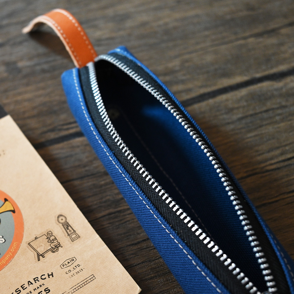 LUDDITE 倉敷帆布 岡山丹寧牛仔布 柱型隨身筆袋 寬50mm