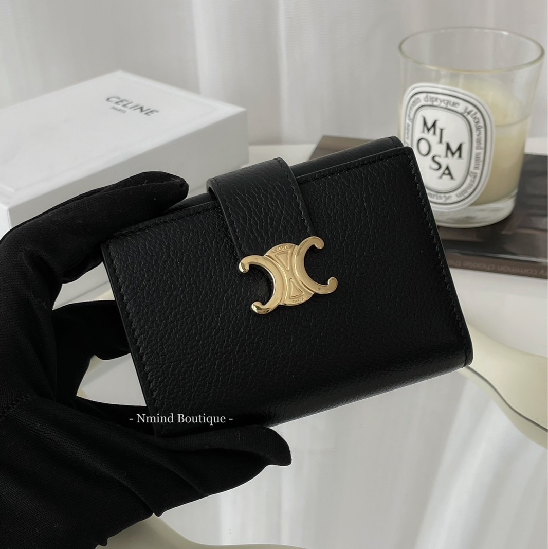 CELINE FINE WALLET CELINE VICTOIRE IN SUPPLE GRAINED C