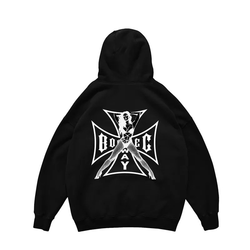 Bootlegway / " BTLG CROSS " Zip Up Hoodie Black 忍者 拉鍊外套