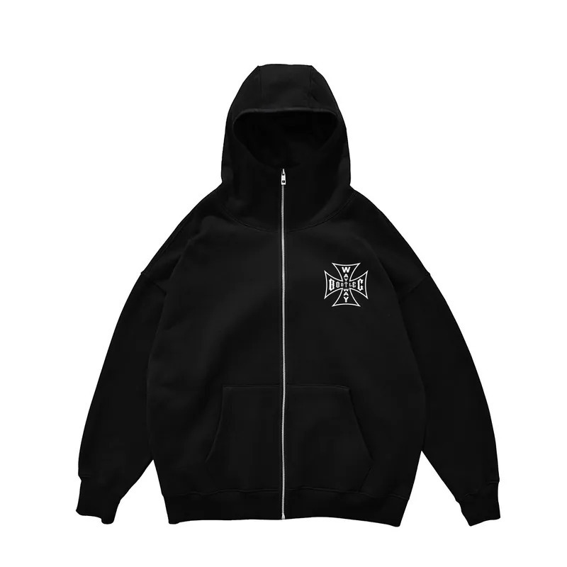 Bootlegway / " BTLG CROSS " Zip Up Hoodie Black 忍者 拉鍊外套
