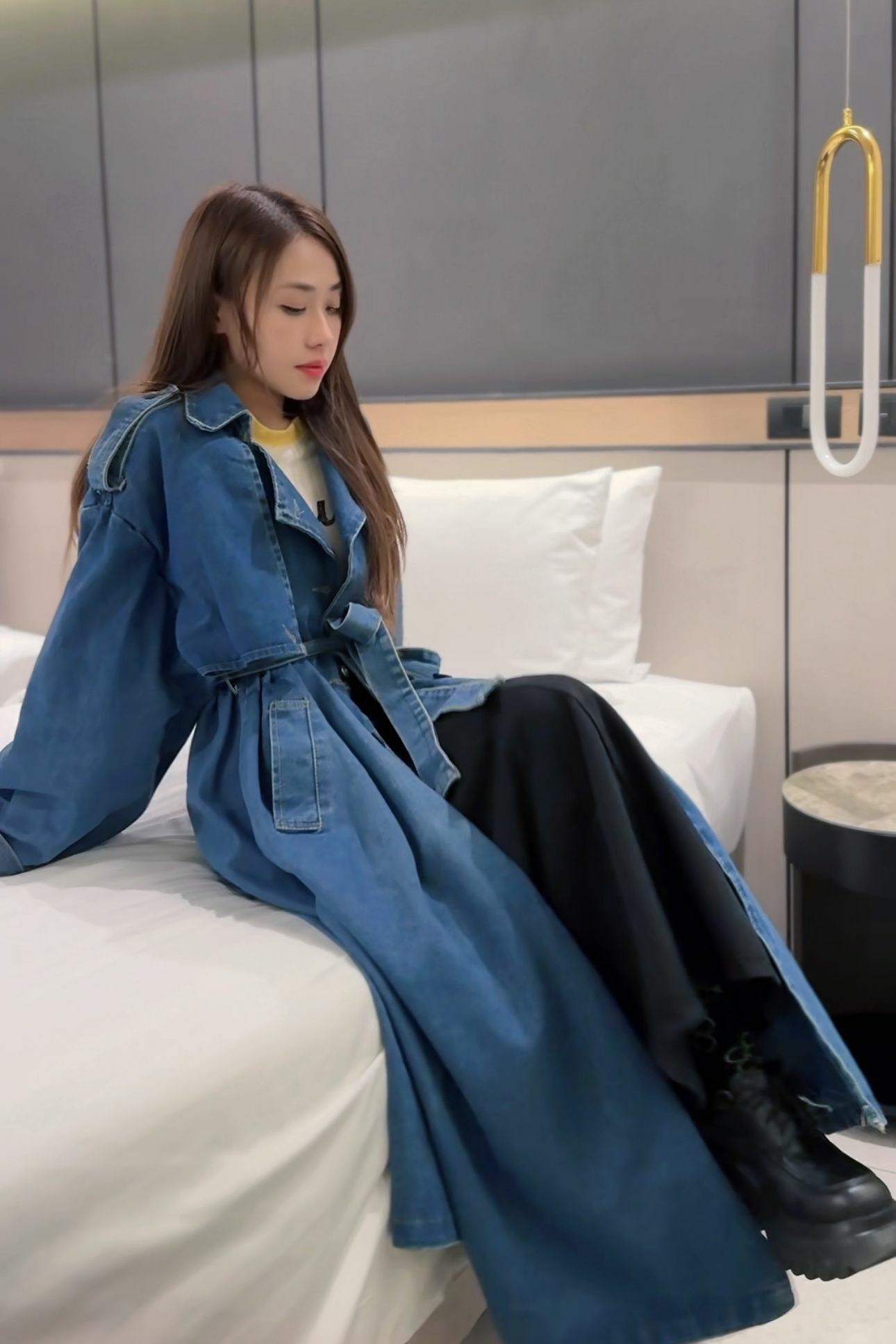 JK#6842🤍靛藍色調乾濕褸