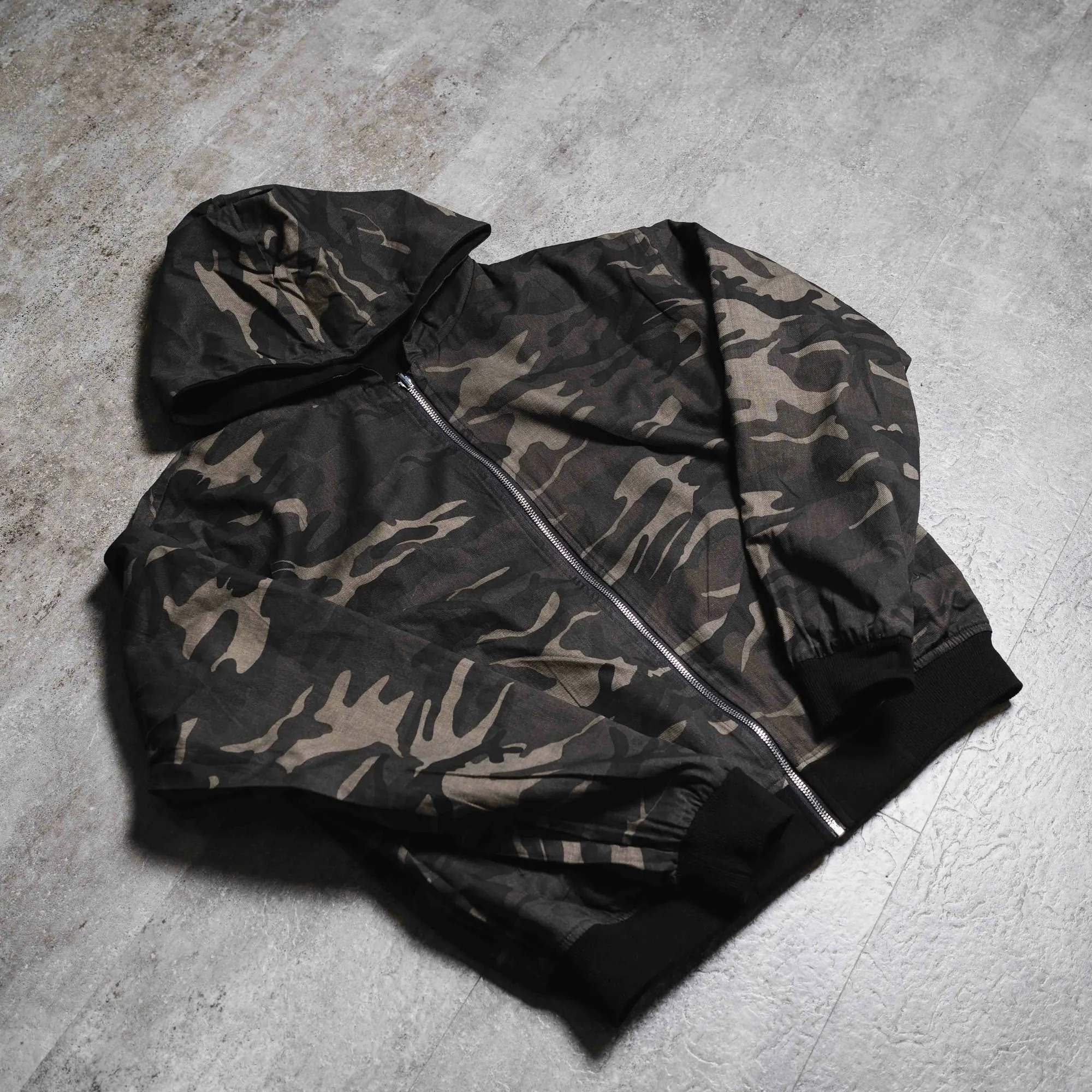 Bootlegway / Double-Sided Black-Camo Hoodie 雙面穿 拉鍊外套