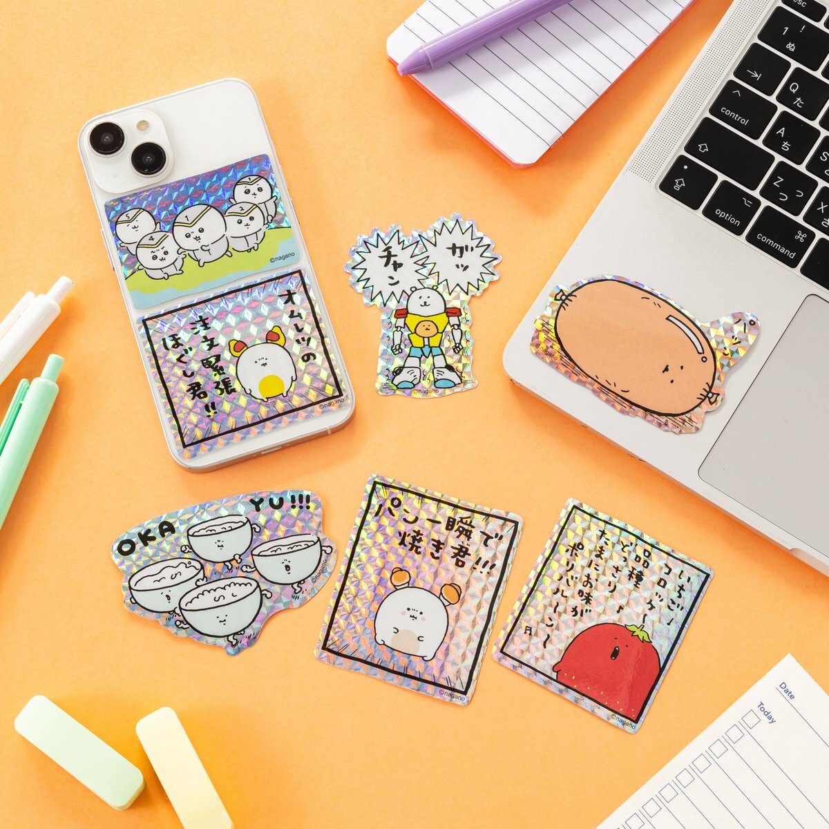 預訂｜Nagano Market 可貼在電話上的鐳射貼紙（全7種）