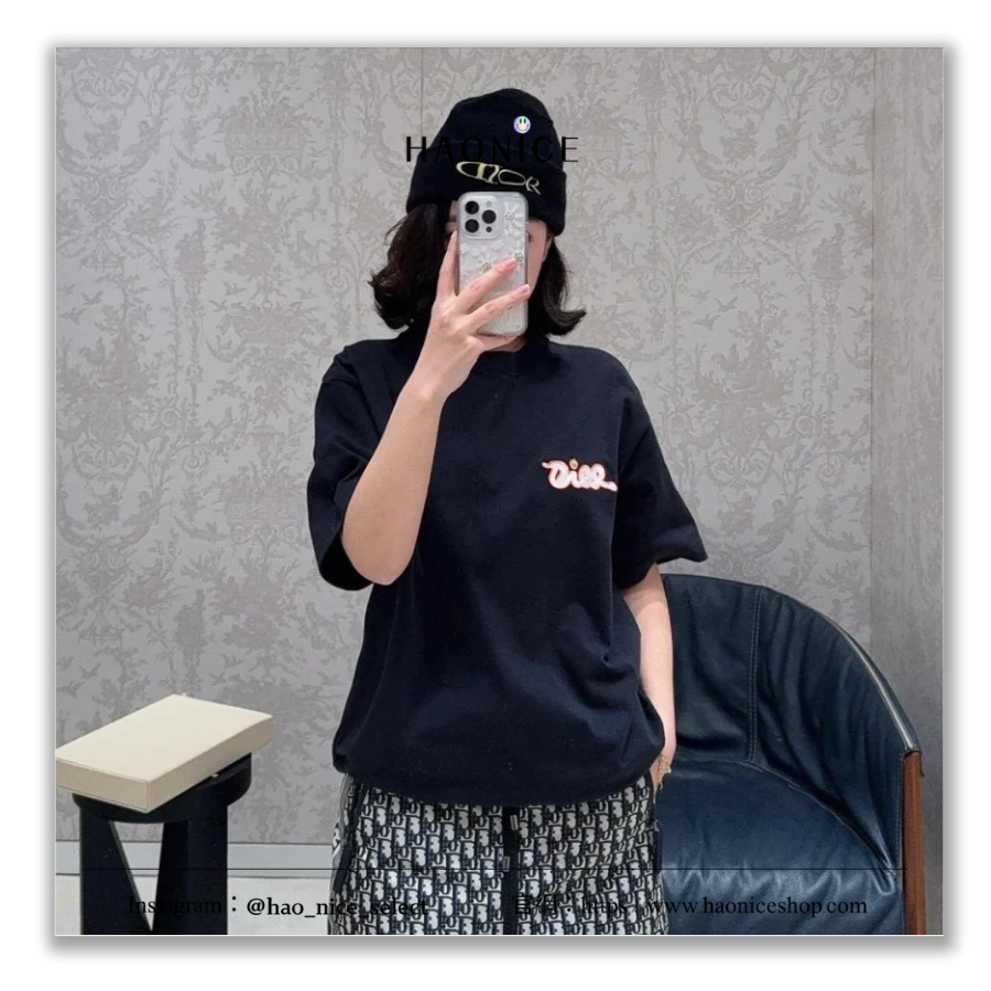 【HAO NICE】蛇年新款🐍 DIOR 白蛇logo短袖 短T