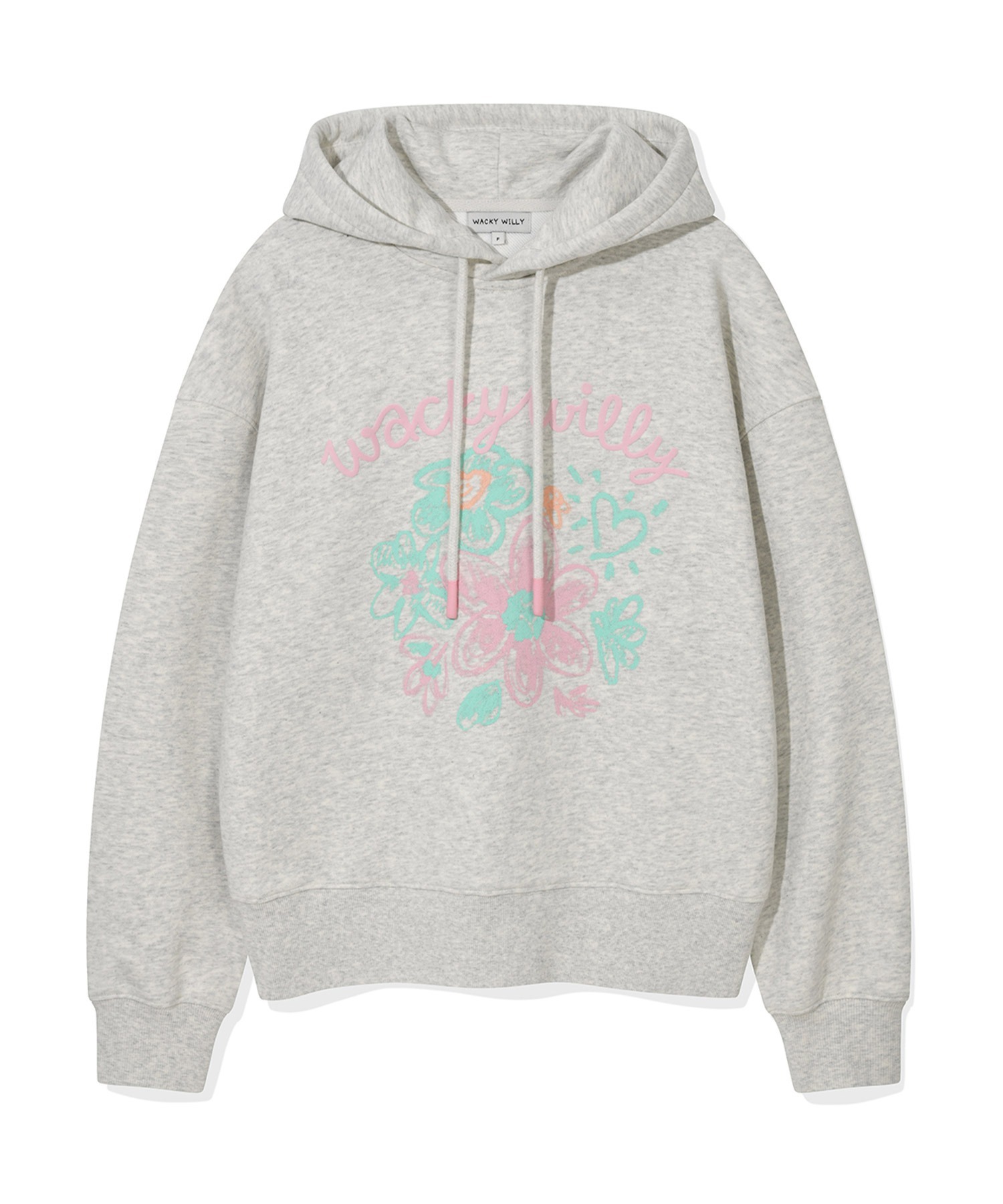 WACKY WILLY Women's Crayon Lily Semi-Overfit Hoodie