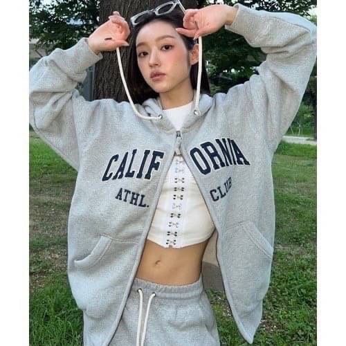 (GOAL) 厚磅刷毛 刺繡CALI 連帽外套 80460