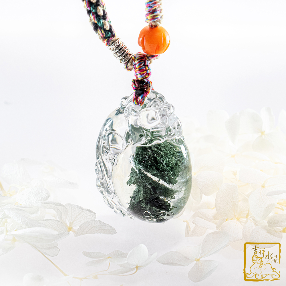 綠幽靈貔貅項鍊 61.9g 旺事業財