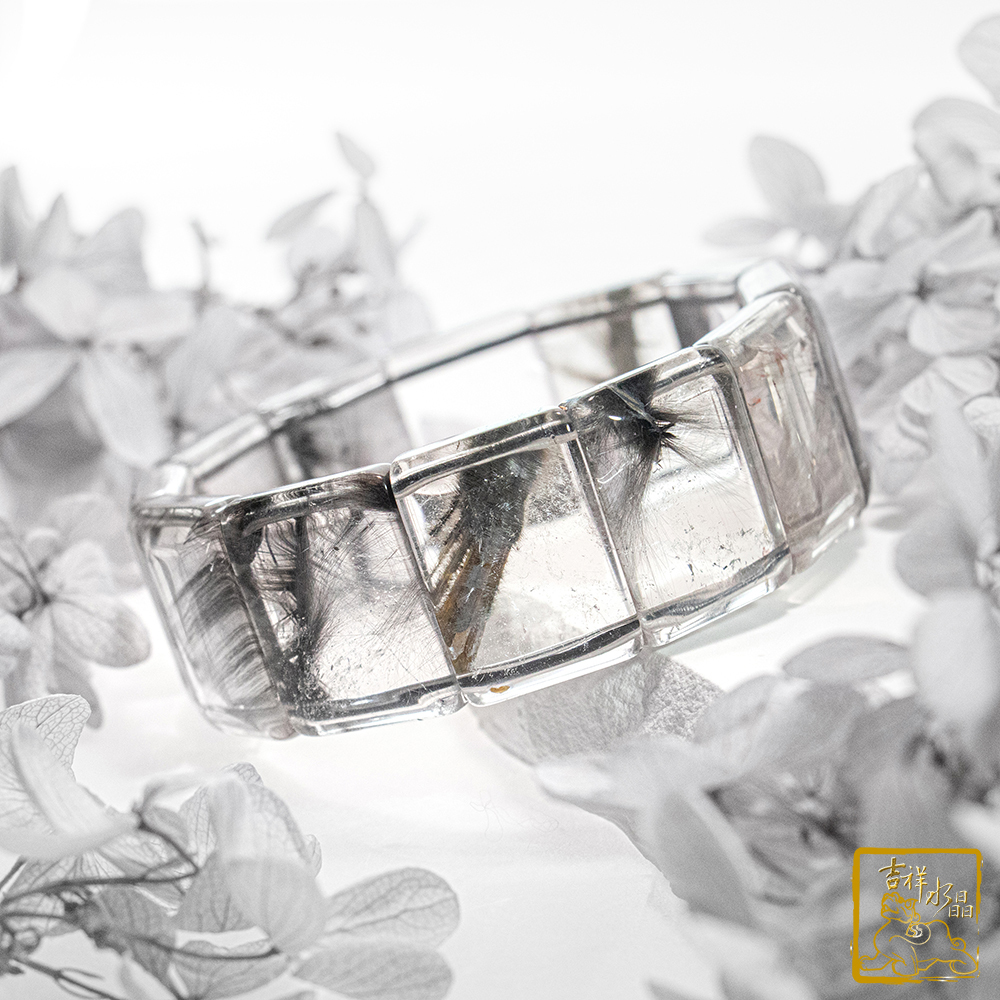 黑銀鈦晶手排 23.6mm 驅邪避凶