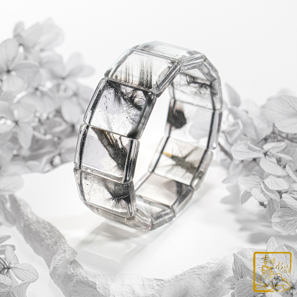 黑銀鈦晶手排 23.6mm 驅邪避凶