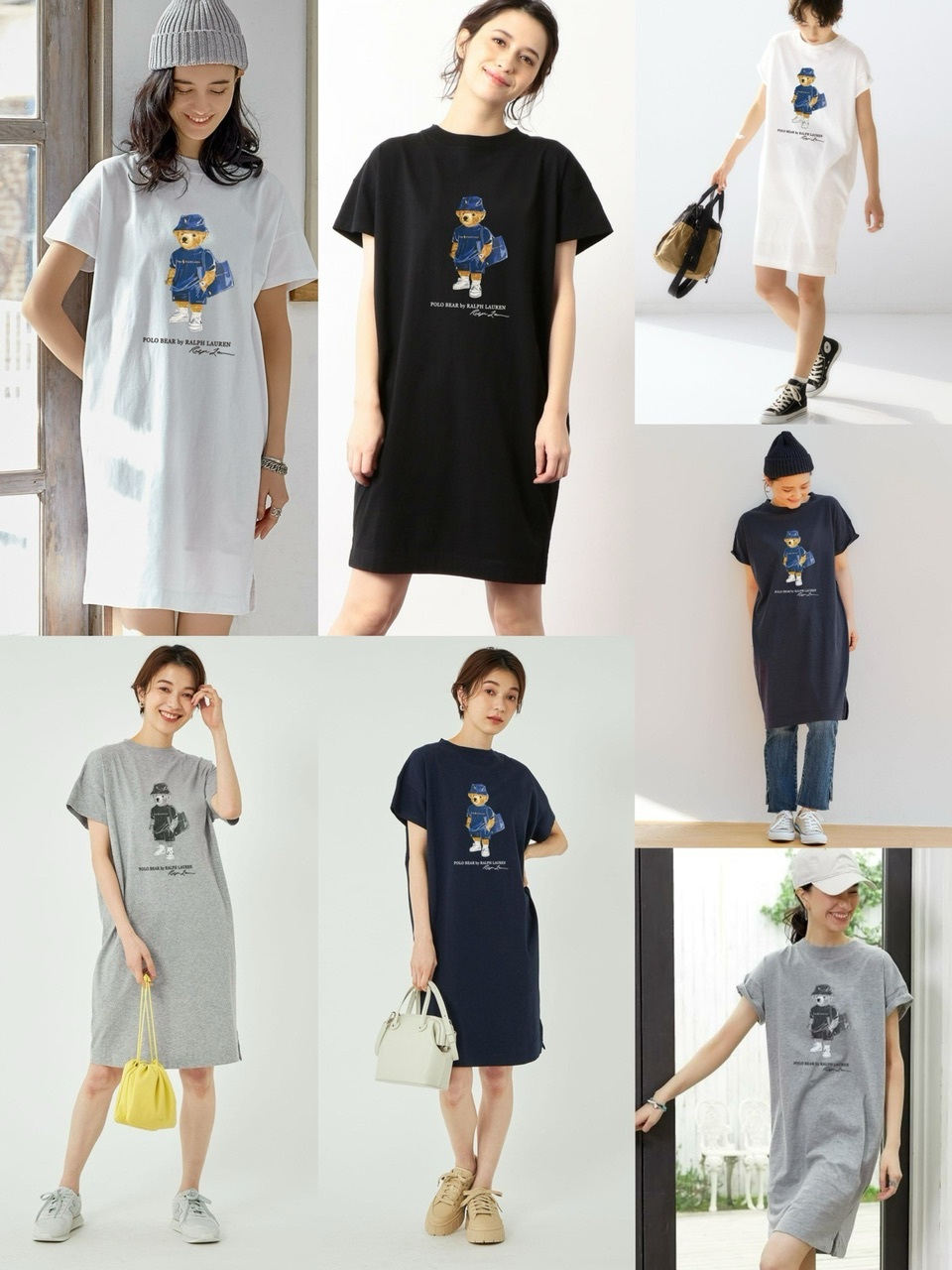 Pol*o 小熊背包大Logo 短袖連衣裙 -2500325