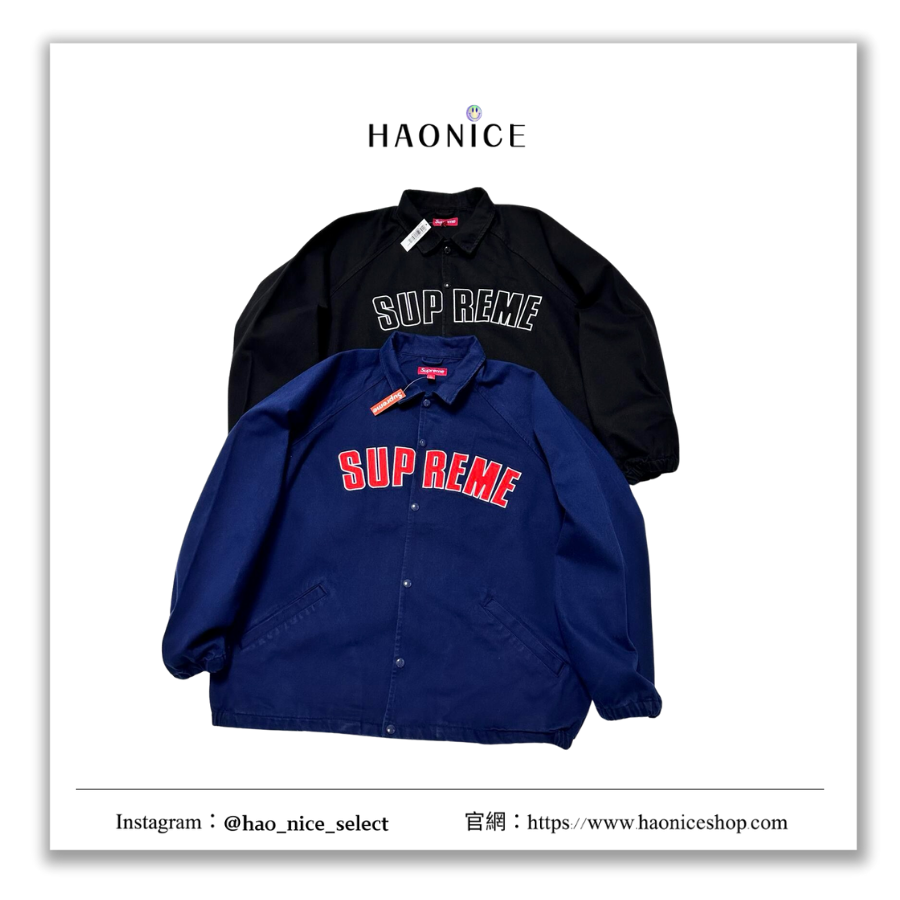 【HAO NICE】美式潮流🔥SUPREME新款貼布logo美式長袖 外套 鈕扣夾克 街頭