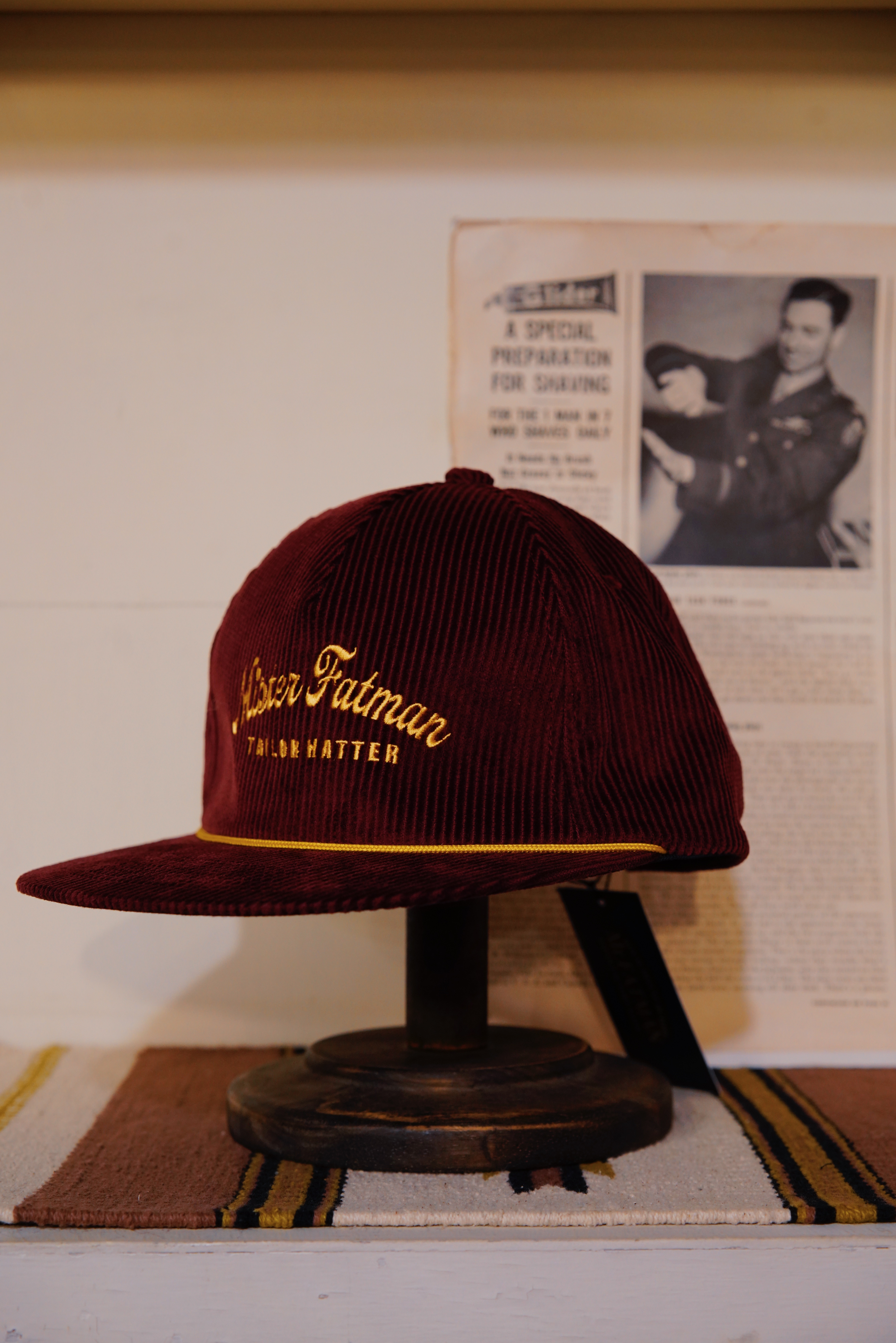 Mr.FATMAN&nbsp;KAISER TRUCKER CAP / 日本品牌 燈芯絨卡車司機帽-酒紅