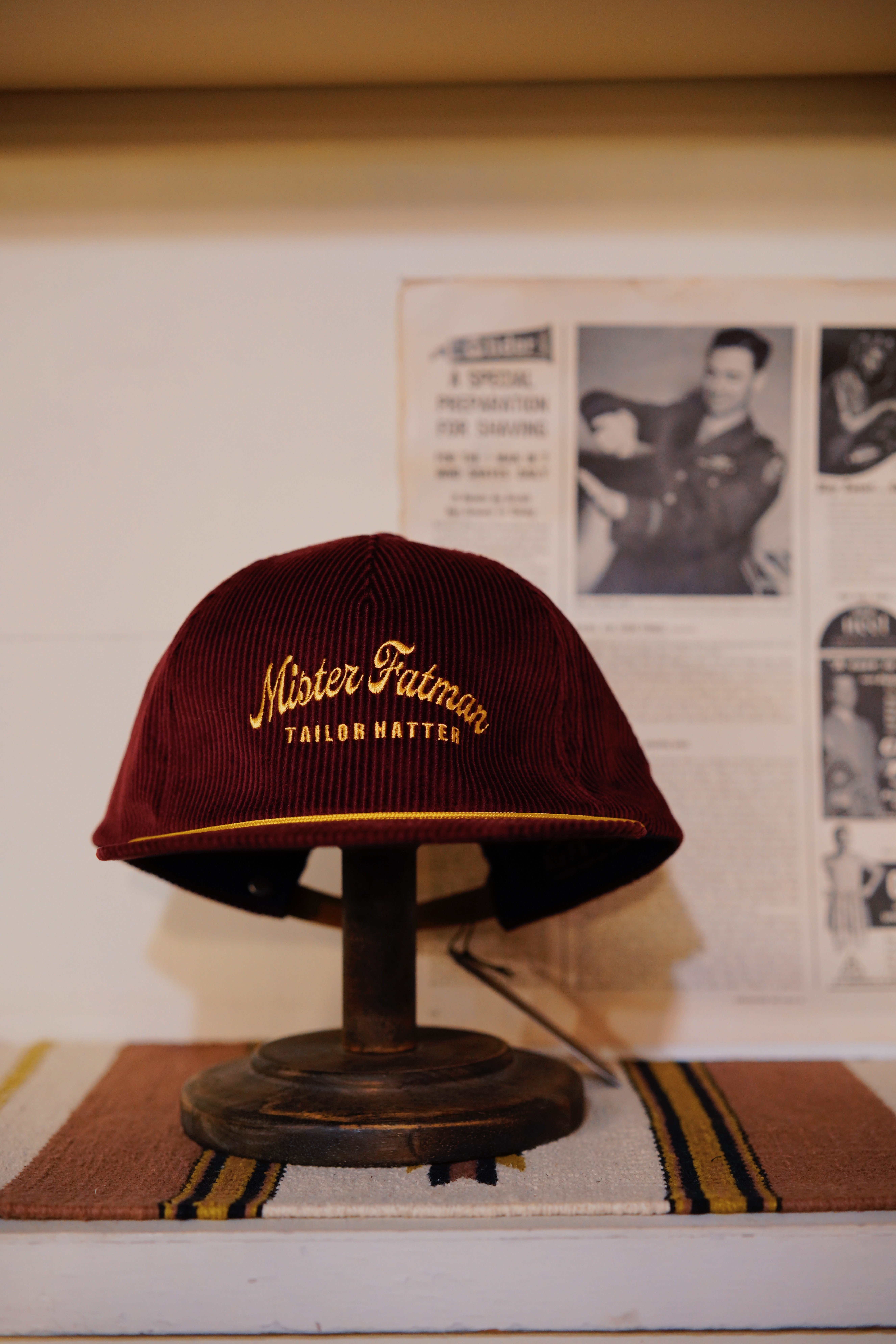 Mr.FATMAN&nbsp;KAISER TRUCKER CAP / 日本品牌 燈芯絨卡車司機帽-酒紅