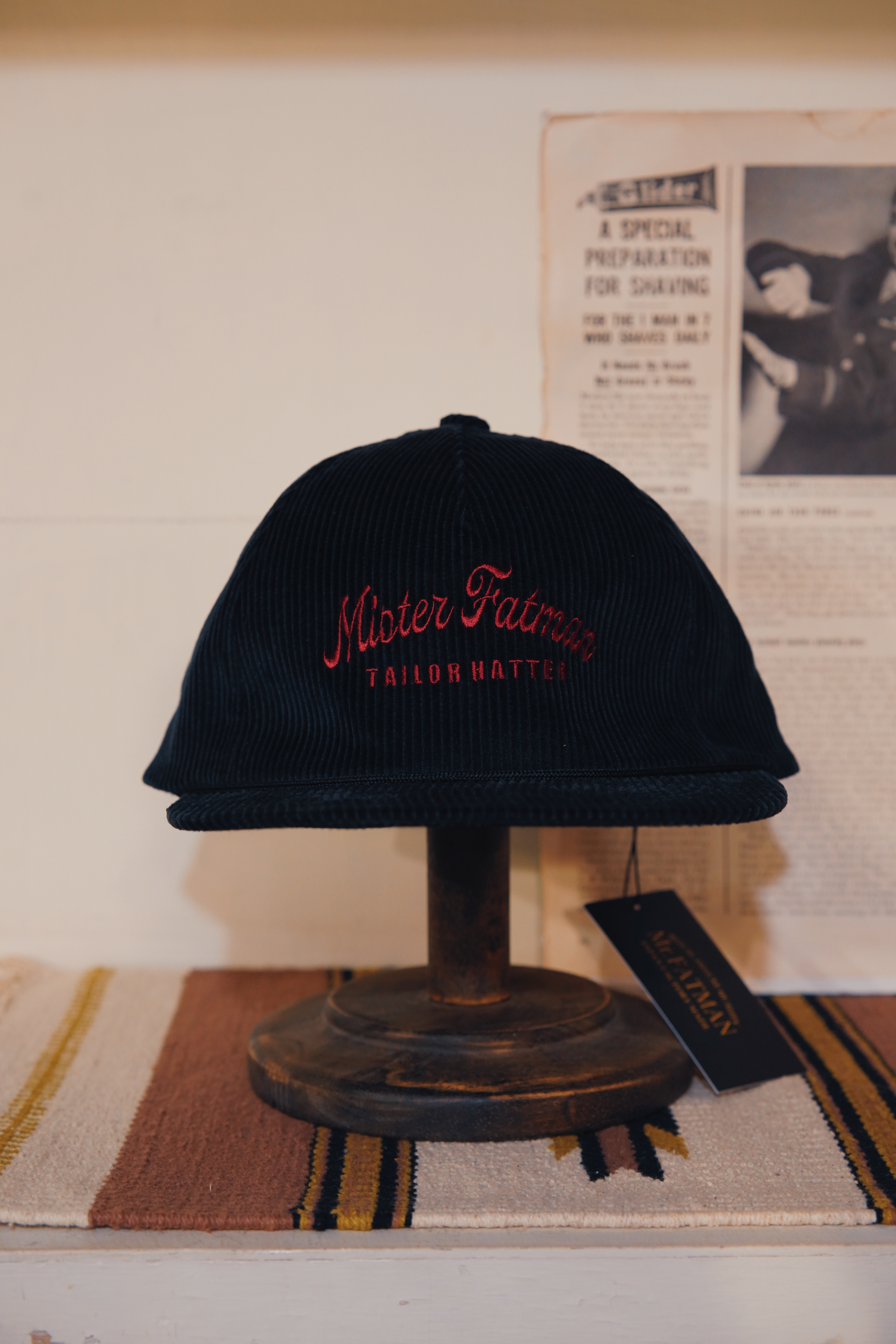 Mr.FATMAN KAISER TRUCKER CAP / 日本品牌 燈芯絨卡車司機帽-黑