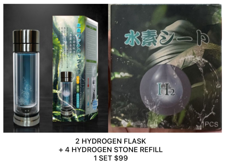 2 NO BATTERY HYDROGEN FLASK + 4 FOC HYDROGEN STONE REFILL