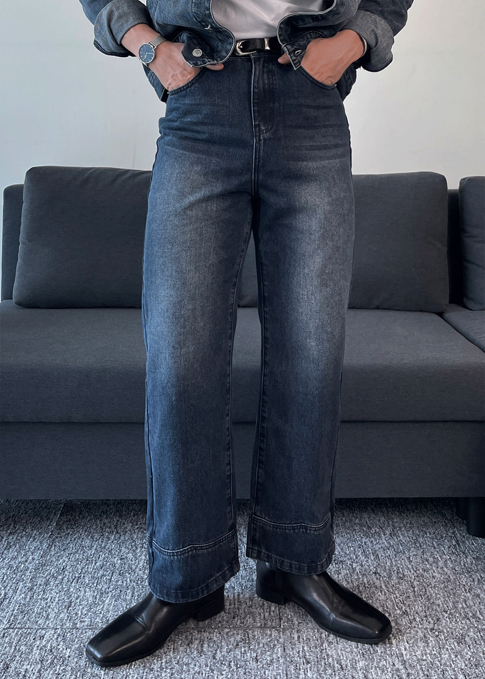 西部直筒牛仔褲