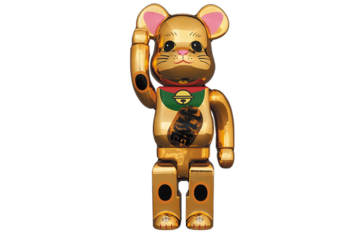 【代購】BE@RBRICK Maneki Neko Gold Plated Luminous