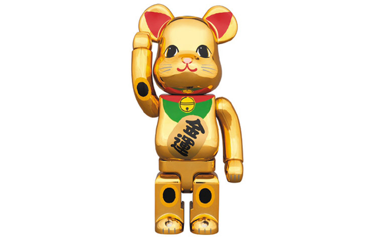 【代購】BE@RBRICK NY@BRICK Manekineko Luck Gold Plated 100% & 400%