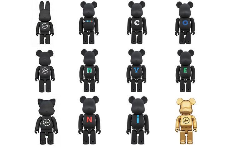 【代購】BE@RBRICK X The Conveni X Fragment Gold
