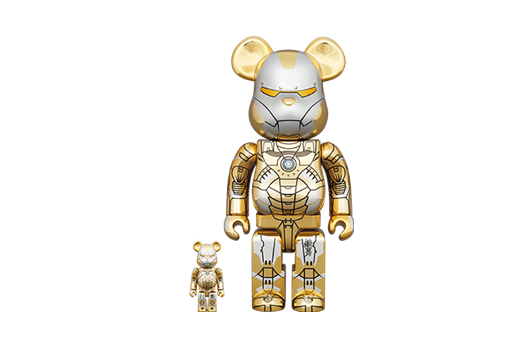 【代購】BE@RBRICK X Hajime Sorayama X Marvel Iron Man Reverse Gold/Silver