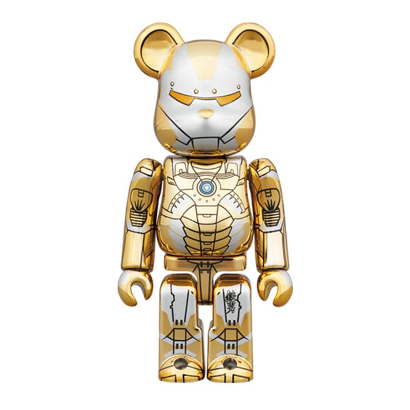 【代購】BE@RBRICK X Hajime Sorayama X Marvel Iron Man Reverse Gold/Silver