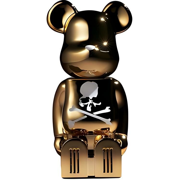 【代購】BE@RBRICK X Cleverin X Mastermind Air Freshener Figure Gold