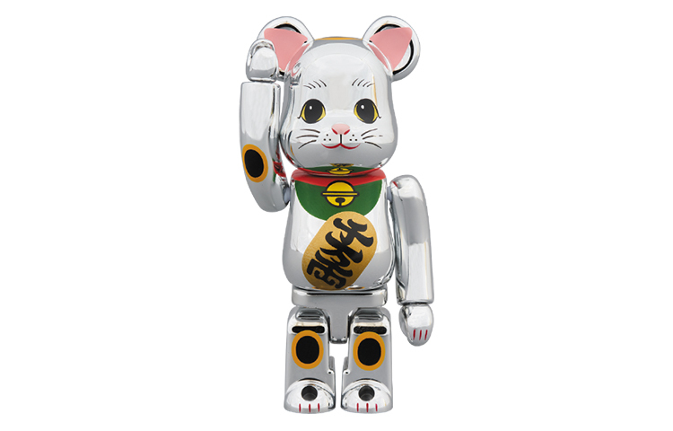 【代購】BE@RBRICK Maneki Neko Silver Plating Silver