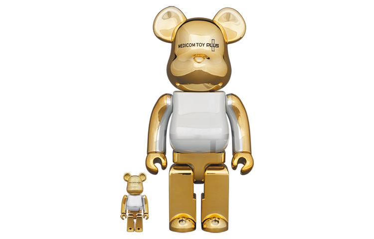 【代購】BE@RBRICK MEDICOM TOY PLUS GOLD CHROME Ver. 1000％